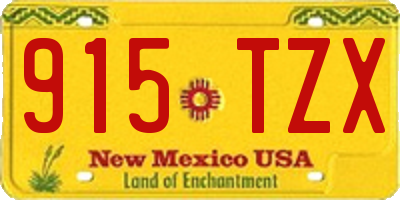 NM license plate 915TZX