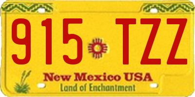 NM license plate 915TZZ