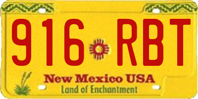 NM license plate 916RBT