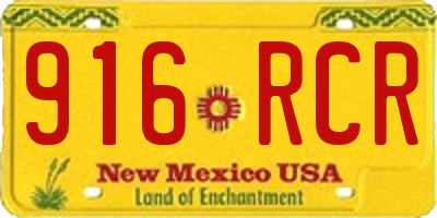 NM license plate 916RCR