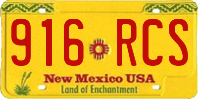 NM license plate 916RCS