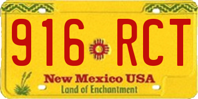 NM license plate 916RCT
