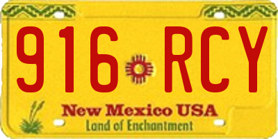 NM license plate 916RCY