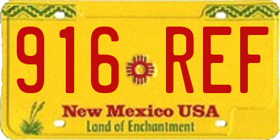 NM license plate 916REF