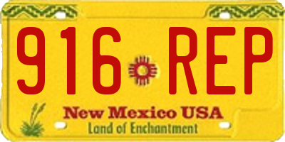 NM license plate 916REP