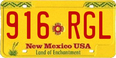 NM license plate 916RGL