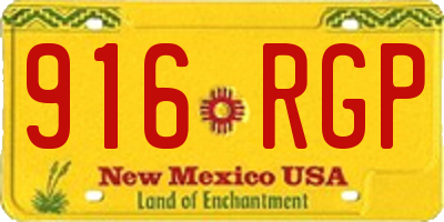 NM license plate 916RGP