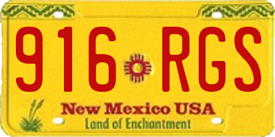 NM license plate 916RGS