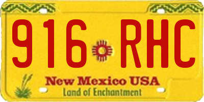 NM license plate 916RHC