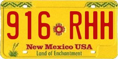 NM license plate 916RHH