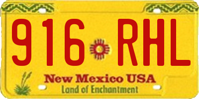 NM license plate 916RHL