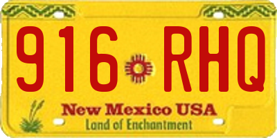 NM license plate 916RHQ