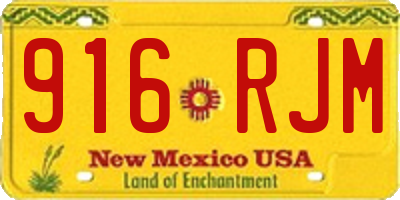 NM license plate 916RJM