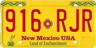 NM license plate 916RJR