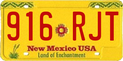 NM license plate 916RJT