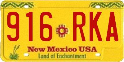 NM license plate 916RKA