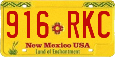 NM license plate 916RKC