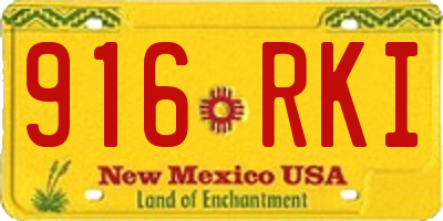 NM license plate 916RKI