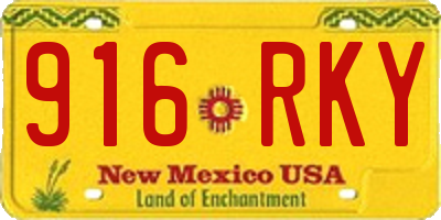 NM license plate 916RKY