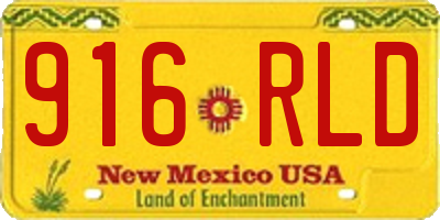 NM license plate 916RLD
