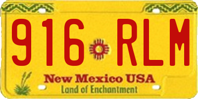 NM license plate 916RLM