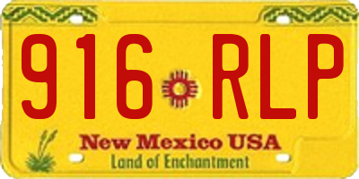 NM license plate 916RLP