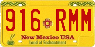 NM license plate 916RMM