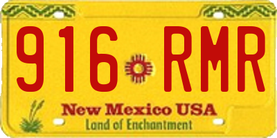 NM license plate 916RMR