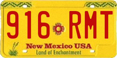 NM license plate 916RMT