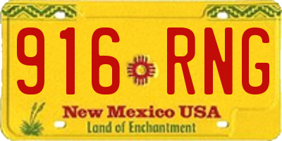 NM license plate 916RNG
