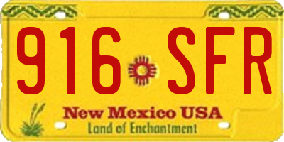 NM license plate 916SFR