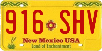 NM license plate 916SHV