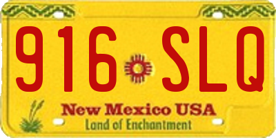 NM license plate 916SLQ