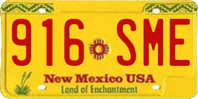 NM license plate 916SME