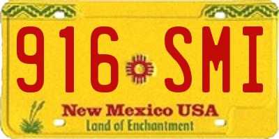 NM license plate 916SMI