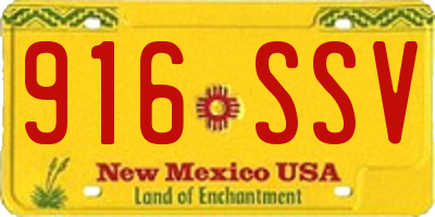 NM license plate 916SSV