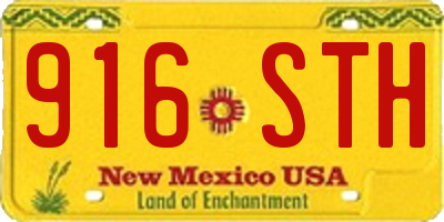 NM license plate 916STH