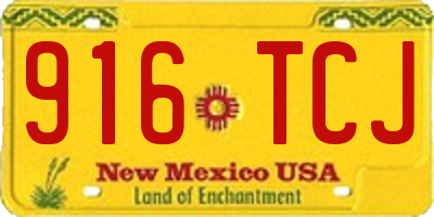 NM license plate 916TCJ