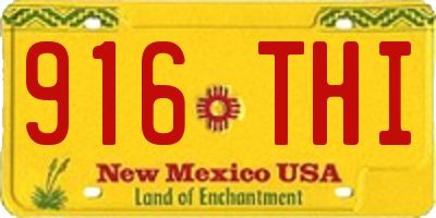 NM license plate 916THI