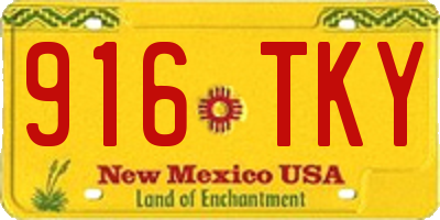 NM license plate 916TKY
