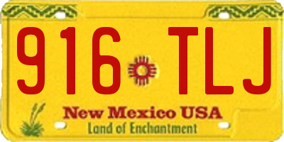 NM license plate 916TLJ