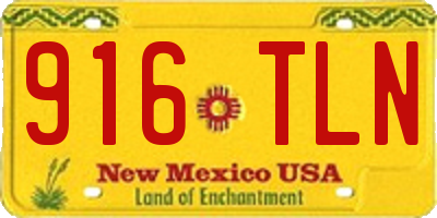 NM license plate 916TLN