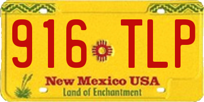 NM license plate 916TLP