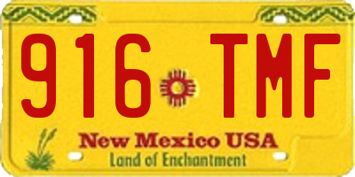 NM license plate 916TMF