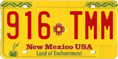 NM license plate 916TMM