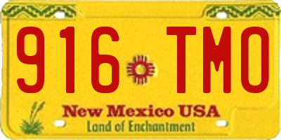 NM license plate 916TMO