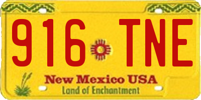 NM license plate 916TNE