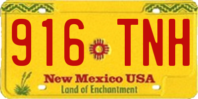 NM license plate 916TNH