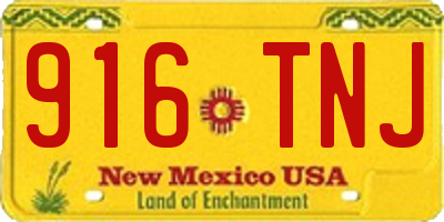 NM license plate 916TNJ