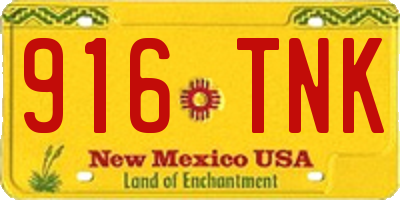 NM license plate 916TNK